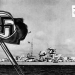 El_acorazado_Bismarck_y_la_bandera_nazi