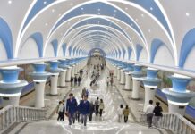 Remozada estación Yonggwang del metro de Pyongyang