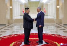 Kim Jong Un recibe al presidente de la Duma Estatal de la Federación de Rusia