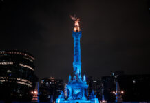 México se ilumina de azul por el 80 aniversario de la ONU