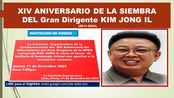 Homenaje Kim Jong Il 2025 Perú
