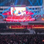 Función artística en homenaje a la primera sesión de la XV Legislatura de la APS de la RPD de Corea