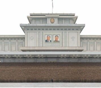 Kim Jong Un convive con oficiales y soldados de la Unidad de Construcción e Ingeniería